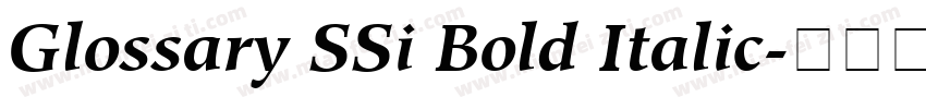 Glossary SSi Bold Italic字体转换